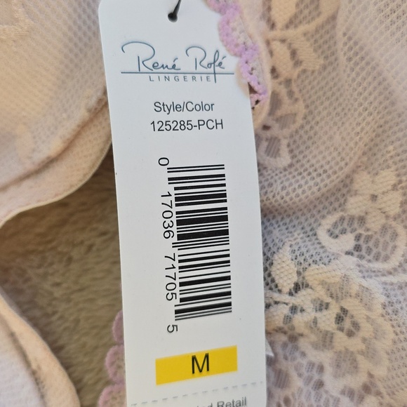 Rene Rofe Light Pink Lace Bra and Panty Set - Picture 2 of 2